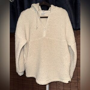 Victoria’s Secret PINK Sherpa Hoodie, Cream color, Size Small